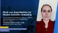 KAUST-CEMSE-AMCS-STAT-Graduate-Seminar-Daria-Sushnikova-Block-low-rank-matrices-for-modern-scientific-computing